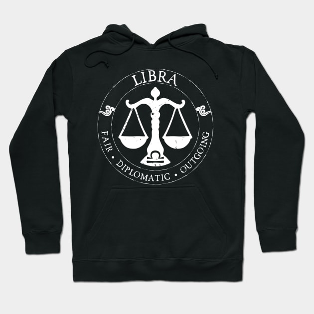 Libra Zodiac Birthday Star Sign Zodiac Gift Hoodie by atomguy